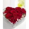 14 Şubat Özel: Kalp Cam Vazoda 11 Kırmızı Gül | Gebze Çiçek Siparişi