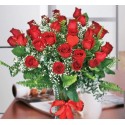 Gebze Çiçek Siparişi | 25 Kırmızı Gül Vazo Aranjmanı | Çağla Çiçekçilik